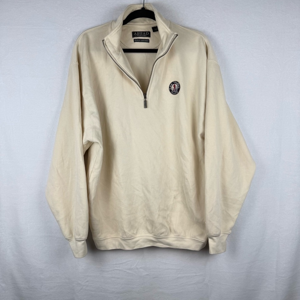 Ahead Authentics Men’s Medium Quarter Zip Sweater, Las Vegas Golf, Prima Cotton